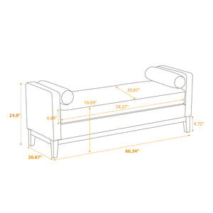 Upholstered Bench (66'')