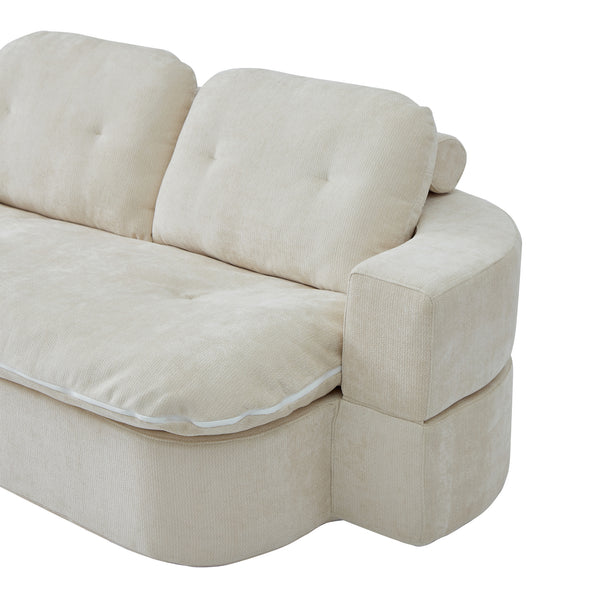 Convertible Chenille Sleeper Sofa (78'')