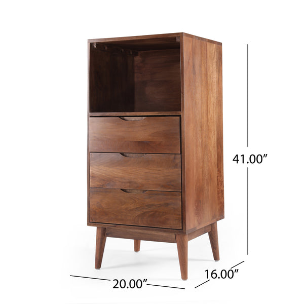 3-Drawer Wood Chest (20'')