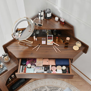 Multifunctional Corner Makeup Vanity (56'')