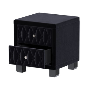 Velvet 2-Drawer Nightstand (18'')