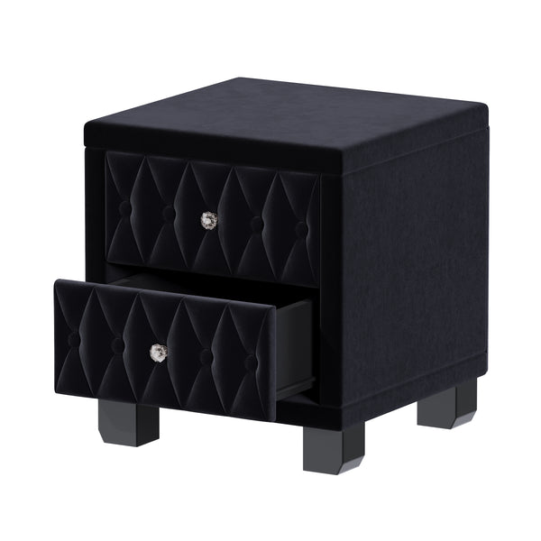 Velvet 2-Drawer Nightstand (18'')