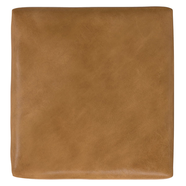 Upholstered Leather Ottoman (32'')