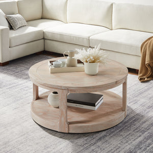 Round Rustic Coffee Table (40'')