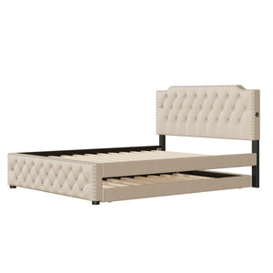 Upholstered Tufted Platform Bed (80'')