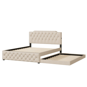 Upholstered Tufted Platform Bed (80'')