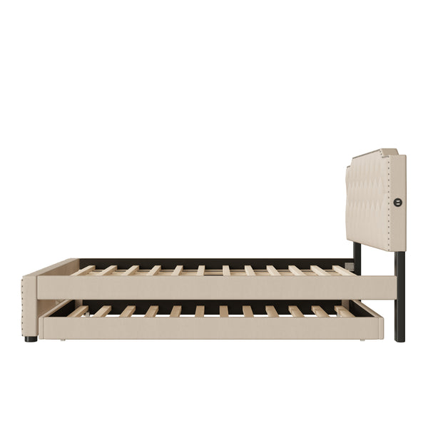 Upholstered Tufted Platform Bed (80'')