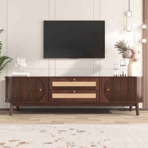 Rattan Storage Media Console (67'')