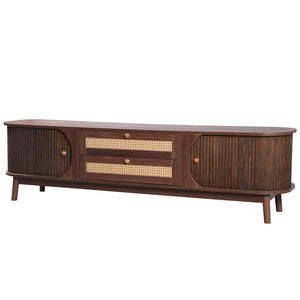 Rattan Storage Media Console (67'')