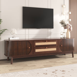 Rattan Storage Media Console (67'')