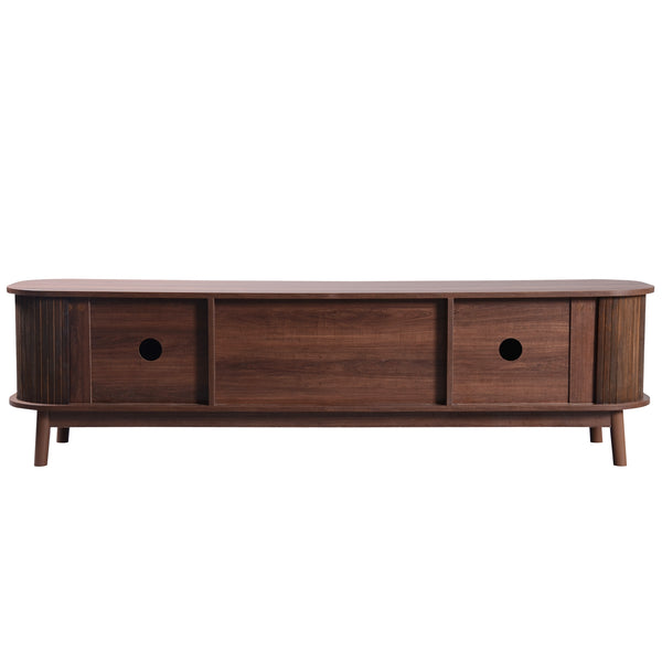 Rattan Storage Media Console (67'')