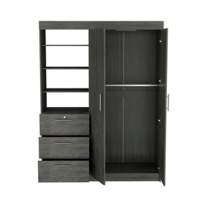 3-Tier Shelf and Drawers Armoire (59'')