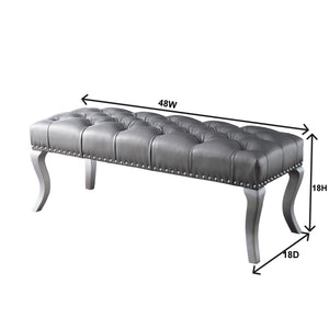 Tufted Upholstered Bench (48'')