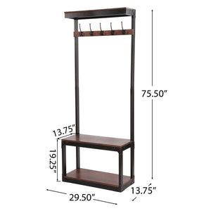 Metal Frame Coat Rack (75'')