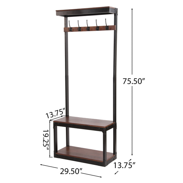 Metal Frame Coat Rack (75'')