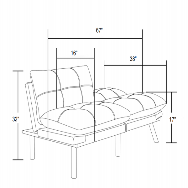 Folding Sleeper Sofa (70'')