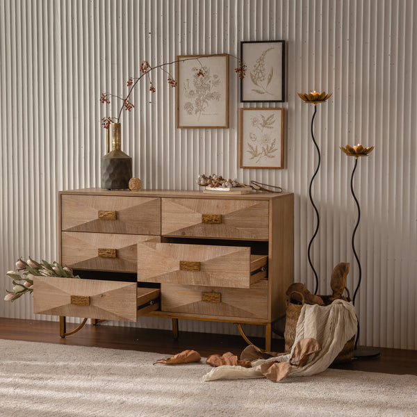 Curved 6-Drawer Dresser (47'')