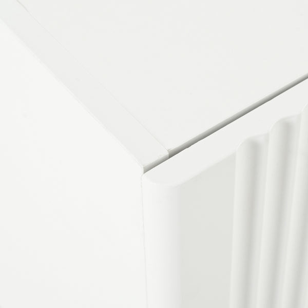 Modern Fluted Media Console (74'')