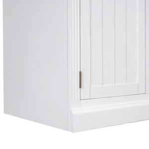 Modern Writing Desk with Bookshelf (35'')