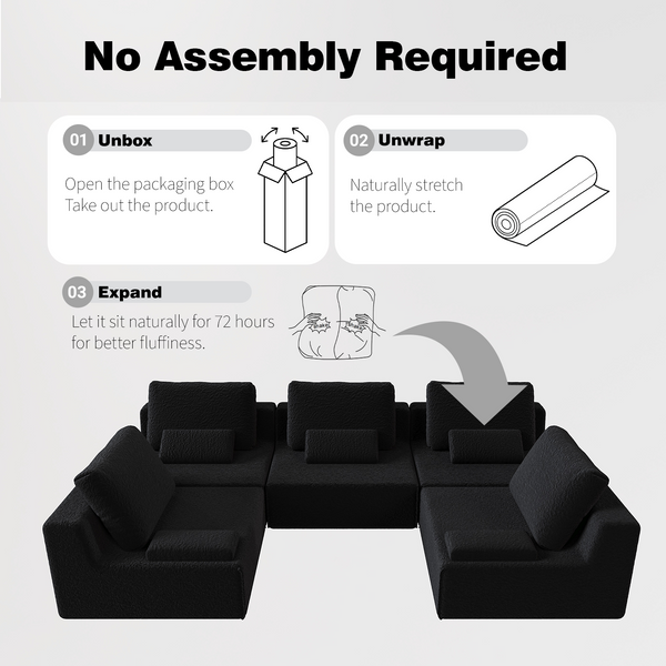U Shaped Modular Sectional (118'')