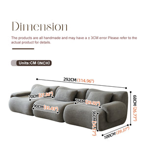 3-Piece Modular Sectional (114'')