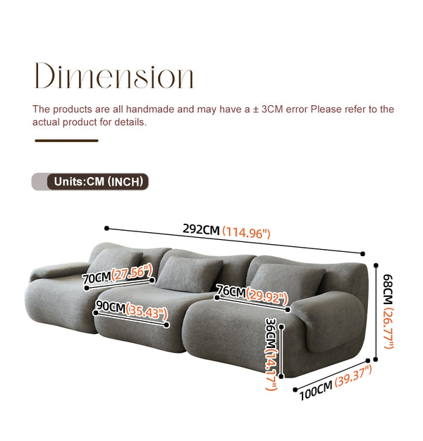 3-Piece Modular Sectional (114'')