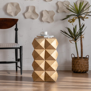 Retro Wooden Side Table (11'')