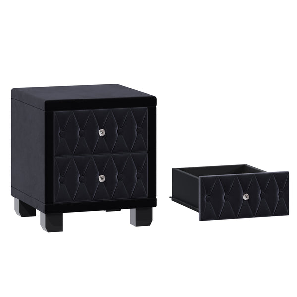 Velvet 2-Drawer Nightstand (18'')