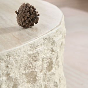 Round Stone Pattern Coffee Table (35'')
