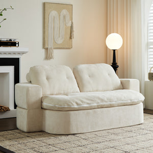 Convertible Chenille Sleeper Sofa (78'')