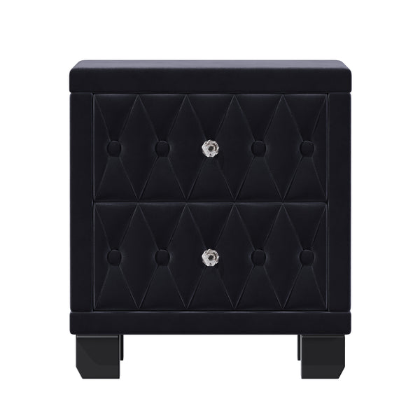 Velvet 2-Drawer Nightstand (18'')