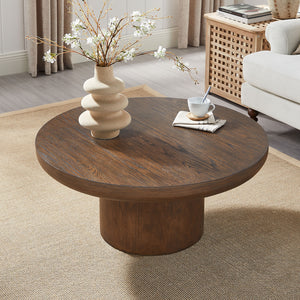 Round Wood Coffee Table (36'')