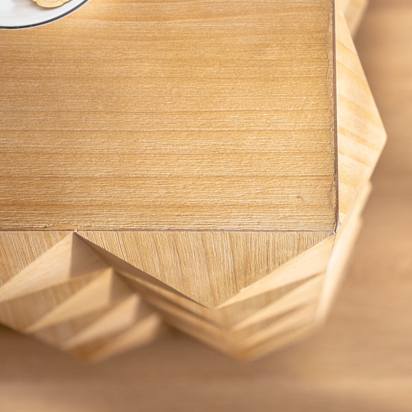 Retro Wooden Side Table (11'')