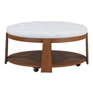 Round Upholstered Coffee Table (36'')