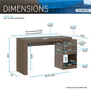 Expandable Home Office Desk (47'')