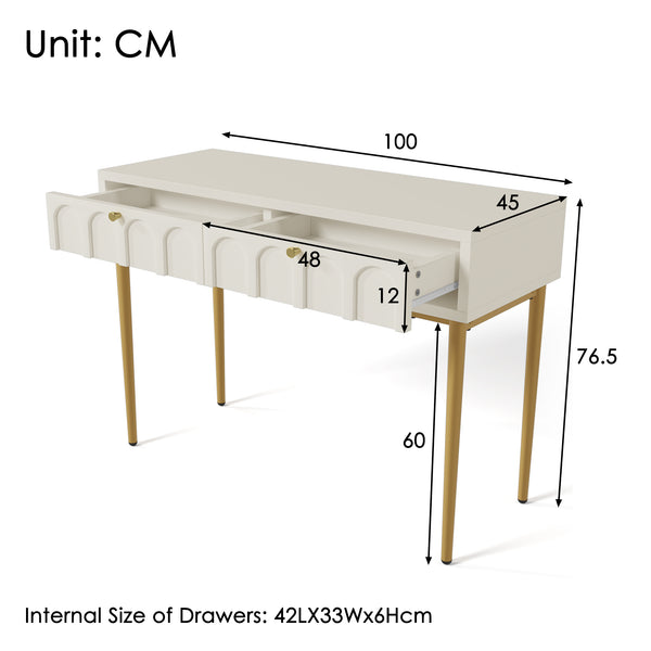 Modern 2-Drawer Makeup Vanity (46'')
