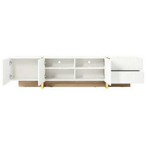 Modern Fluted Media Console (74'')