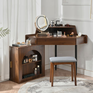 Multifunctional Corner Makeup Vanity (56'')