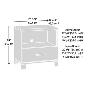 Rustic Wood Nightstand (23'')