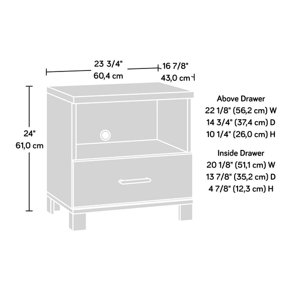 Rustic Wood Nightstand (23'')