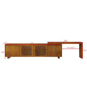 Extendable Wood Media Console (62'')