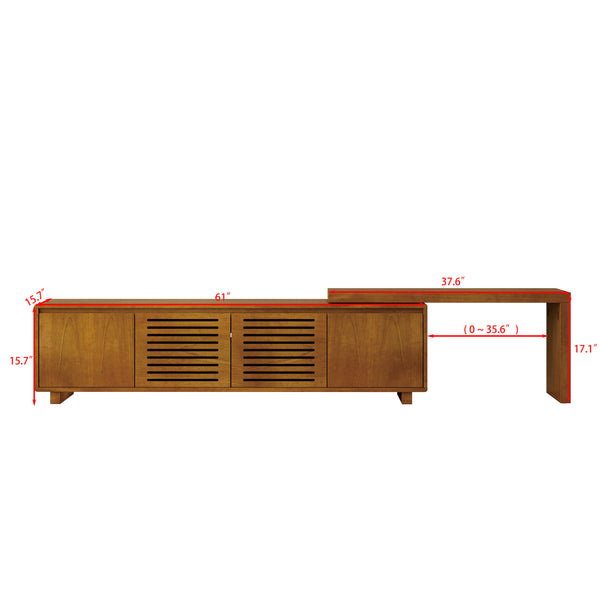 Extendable Wood Media Console (62'')
