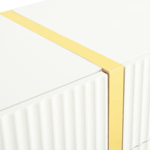 Modern Fluted Media Console (74'')