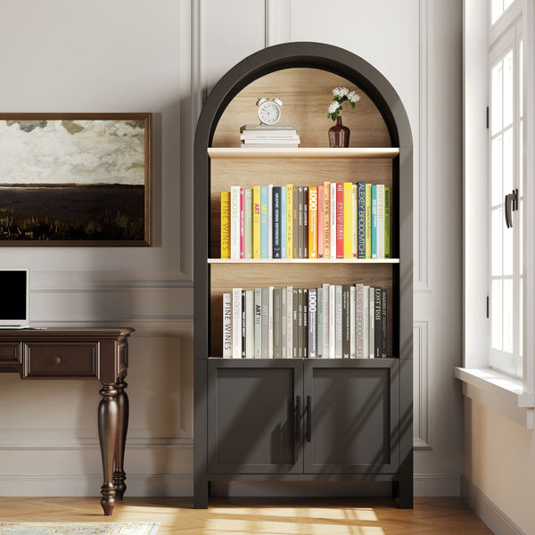 3-Tier Arched Bookcase (66'')