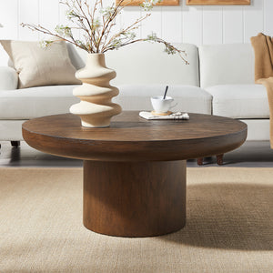 Round Wood Coffee Table (36'')