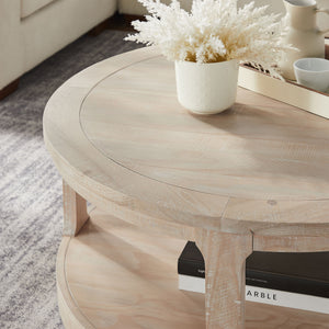 Round Rustic Coffee Table (40'')