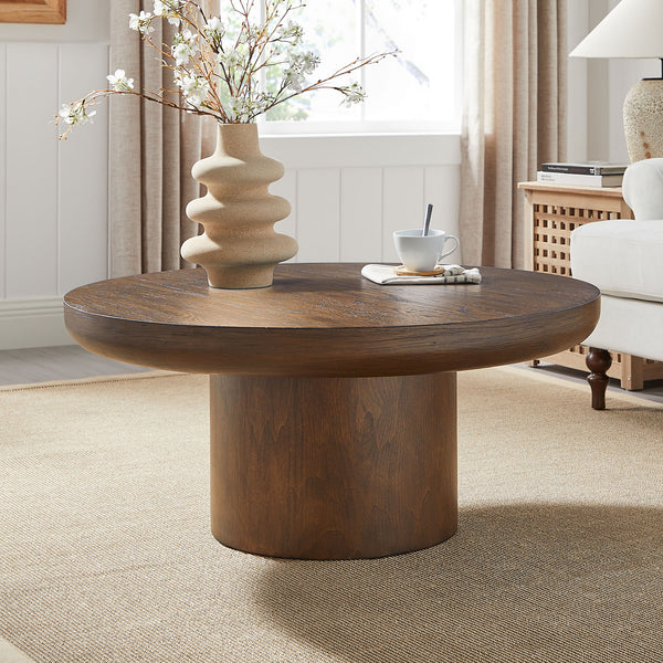 Round Wood Coffee Table (36'')