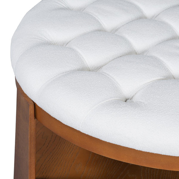 Round Upholstered Coffee Table (36'')