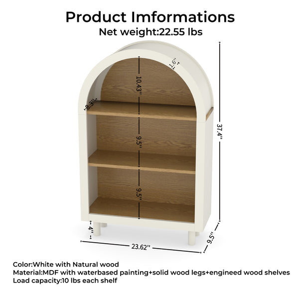 Arched Bookcase (37'')