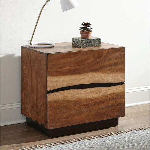 Smoked Walnut Finish Nightstand (26'')